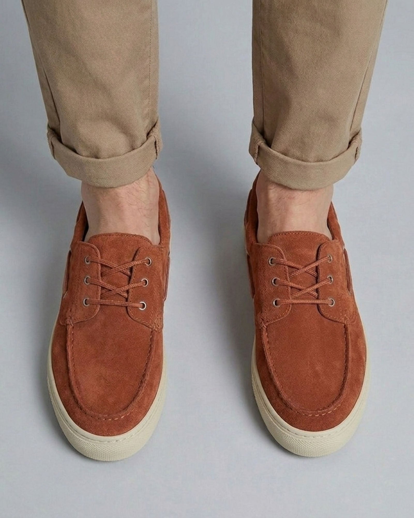 Hudson & Tate Coastline Sneaker Terracotta - On Foot Top View