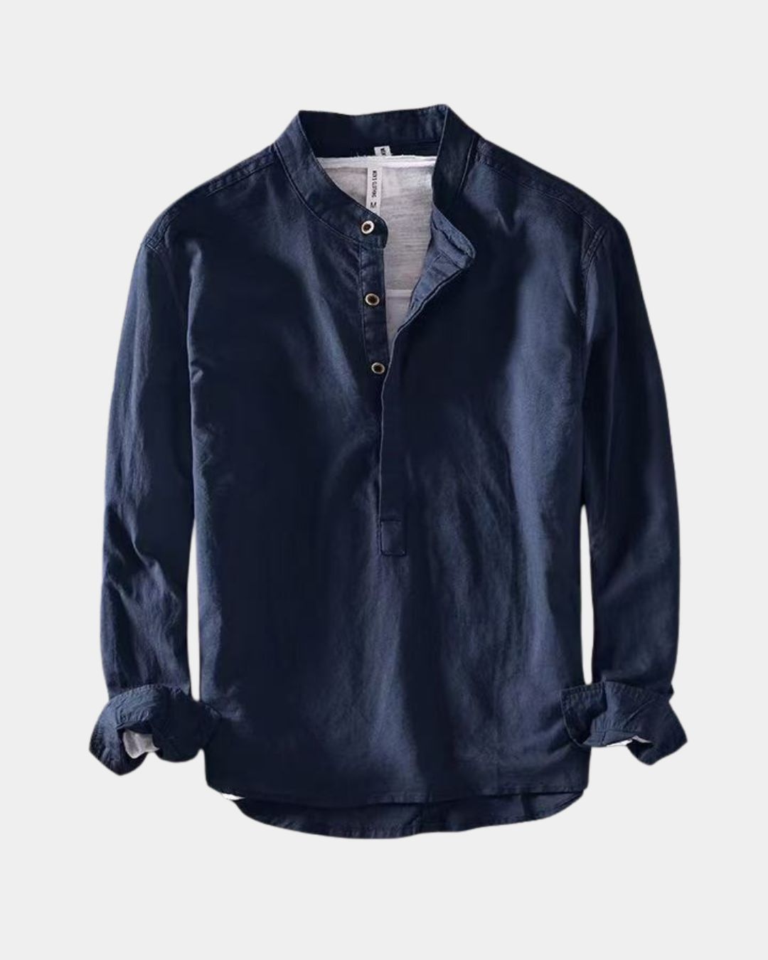 Falmouth Men's Linen Stand Collar Shirt