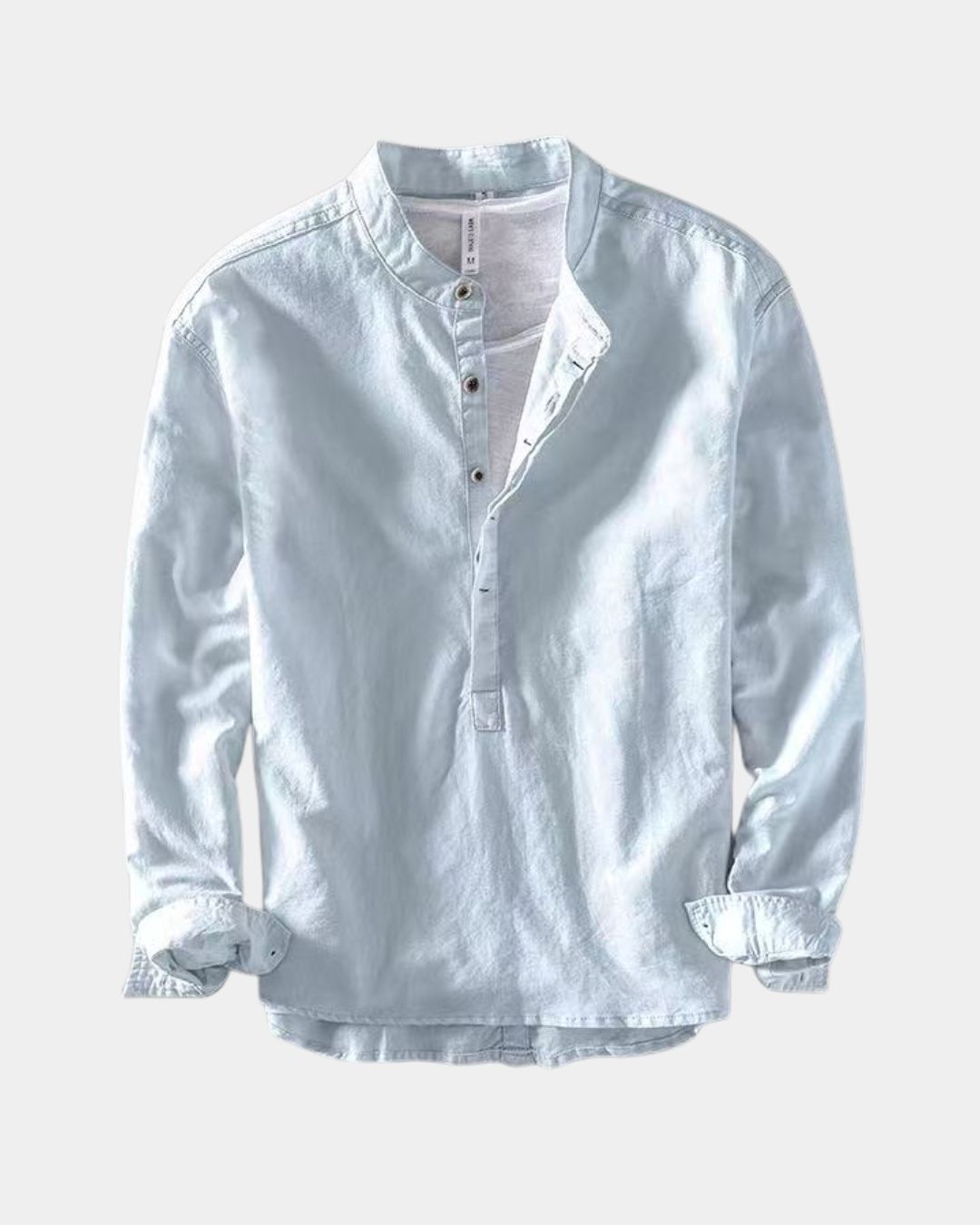 Falmouth Men's Linen Stand Collar Shirt