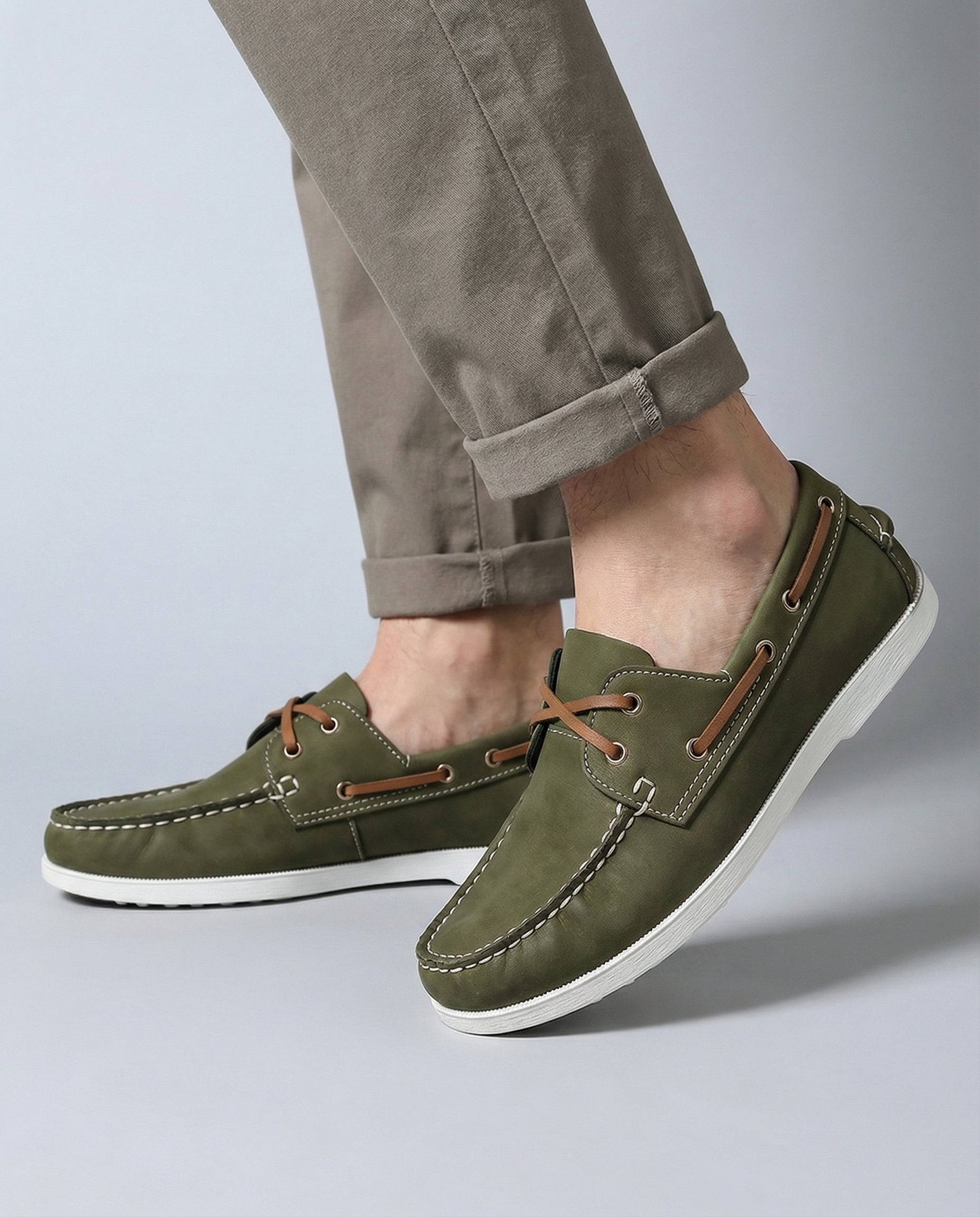 Hudson Boat Shoe - Olive