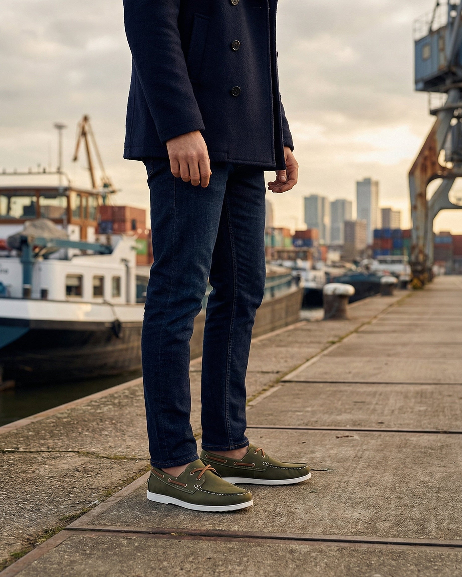 Hudson Boat Shoe - Olive