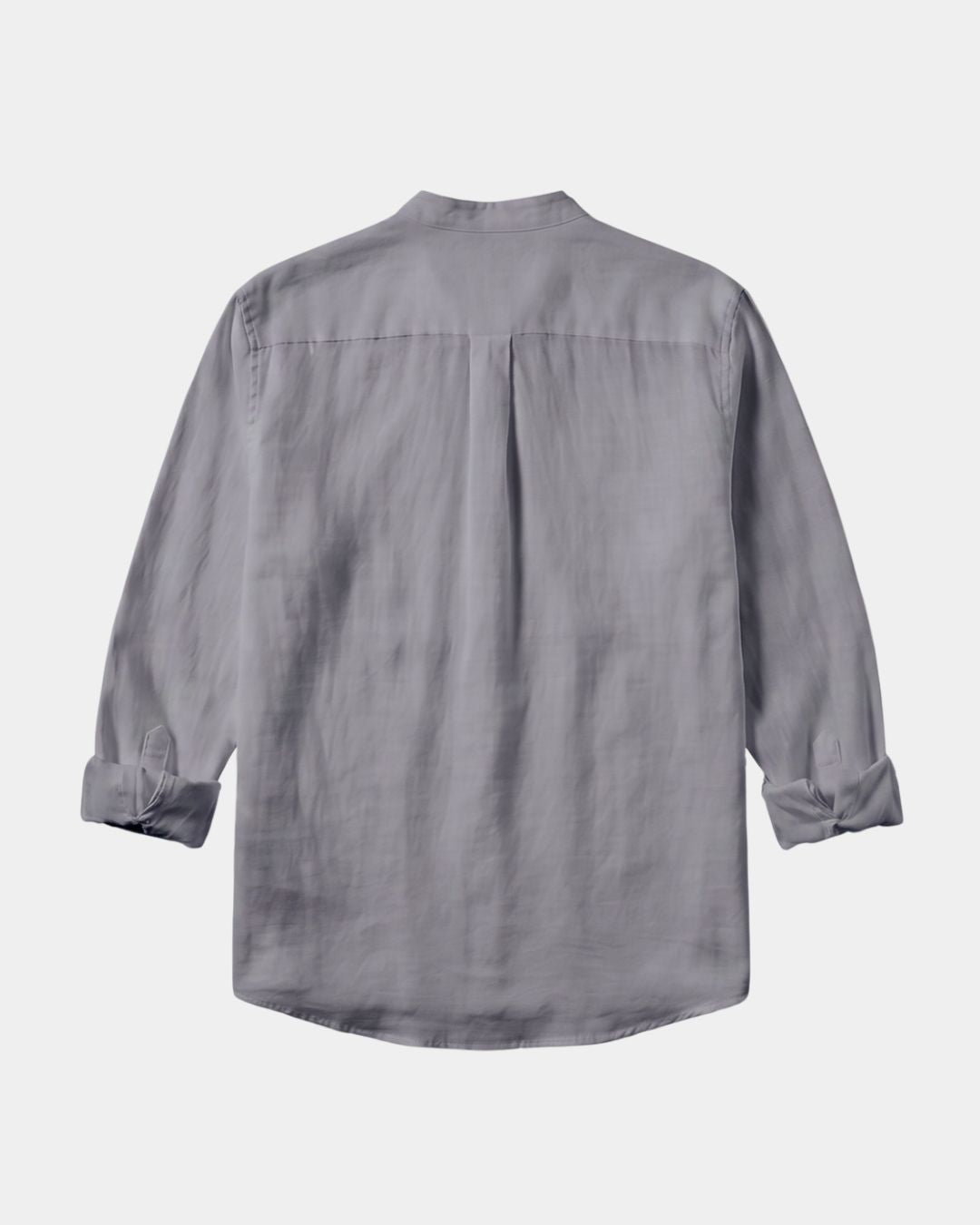St Ives Men's Linen-Cotton Stand Collar Shirt