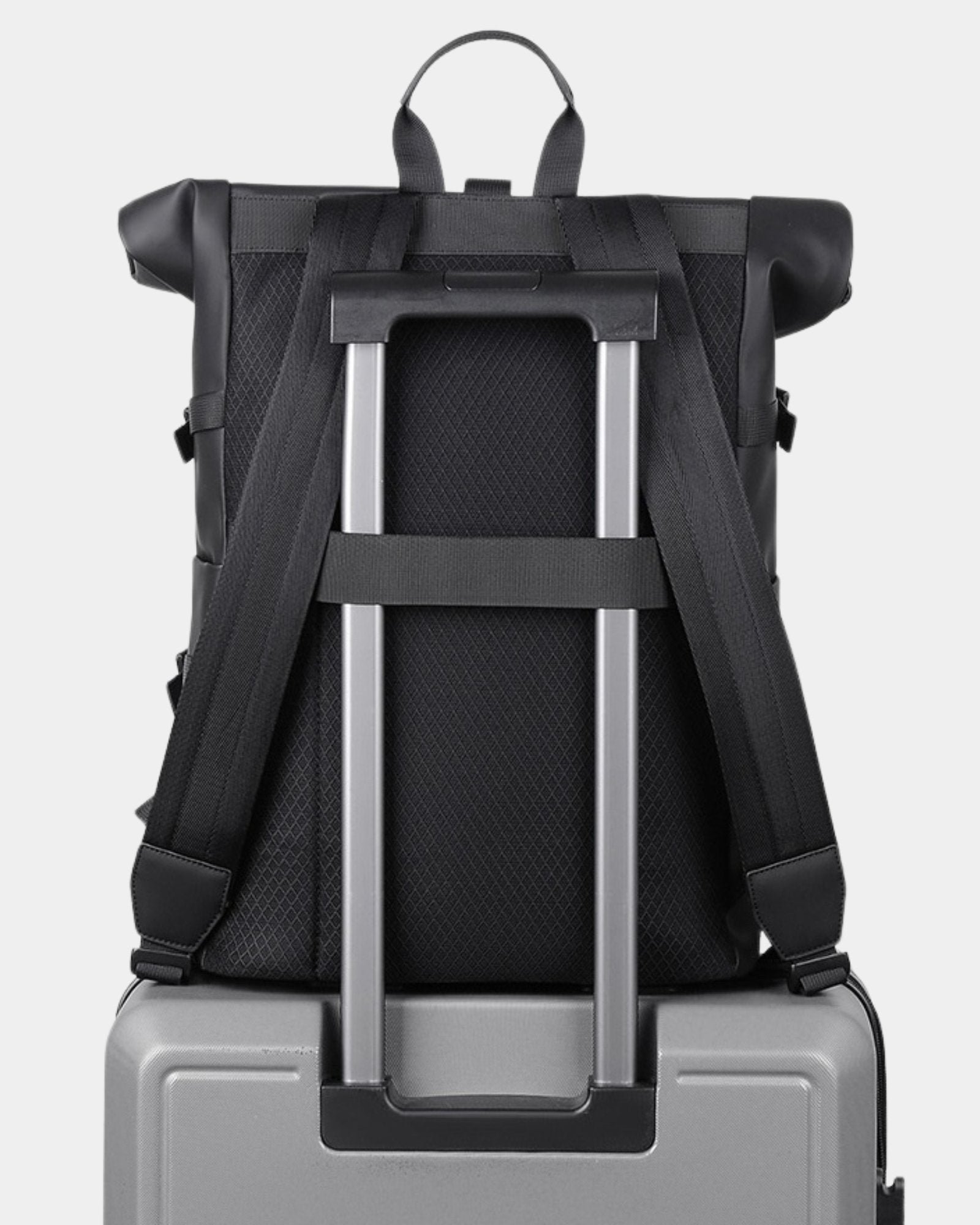 Tucker waterproof laptop travel backpack with luggage pass through sleeve