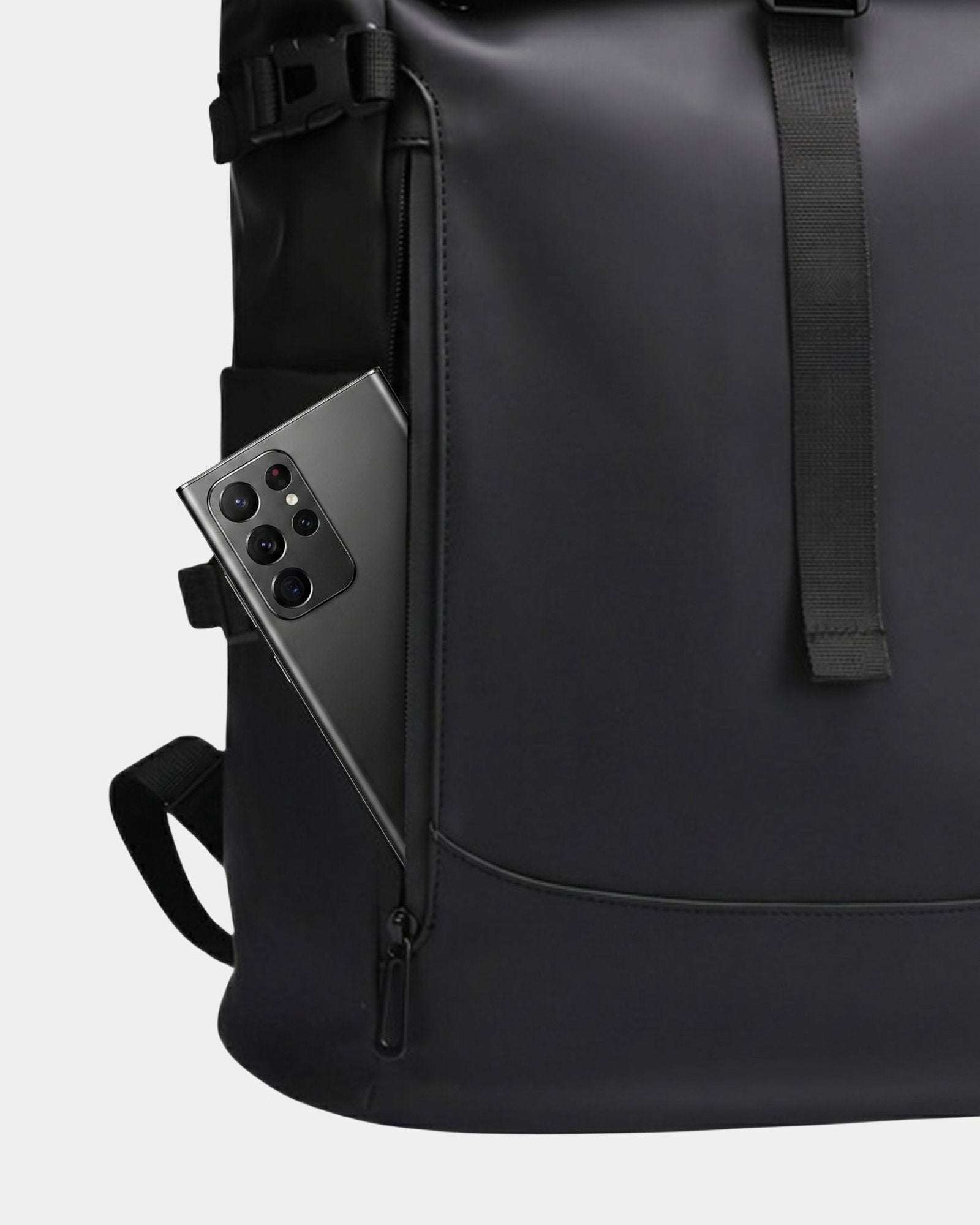 Tucker waterproof laptop travel backpack quick access phone pocket