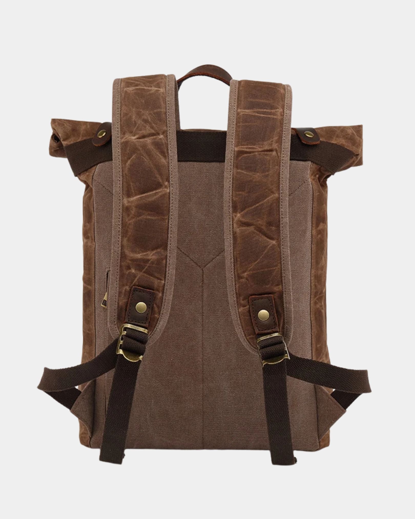 Wellington Waterproof Vintage Travel Backpack - Brown Rear View
