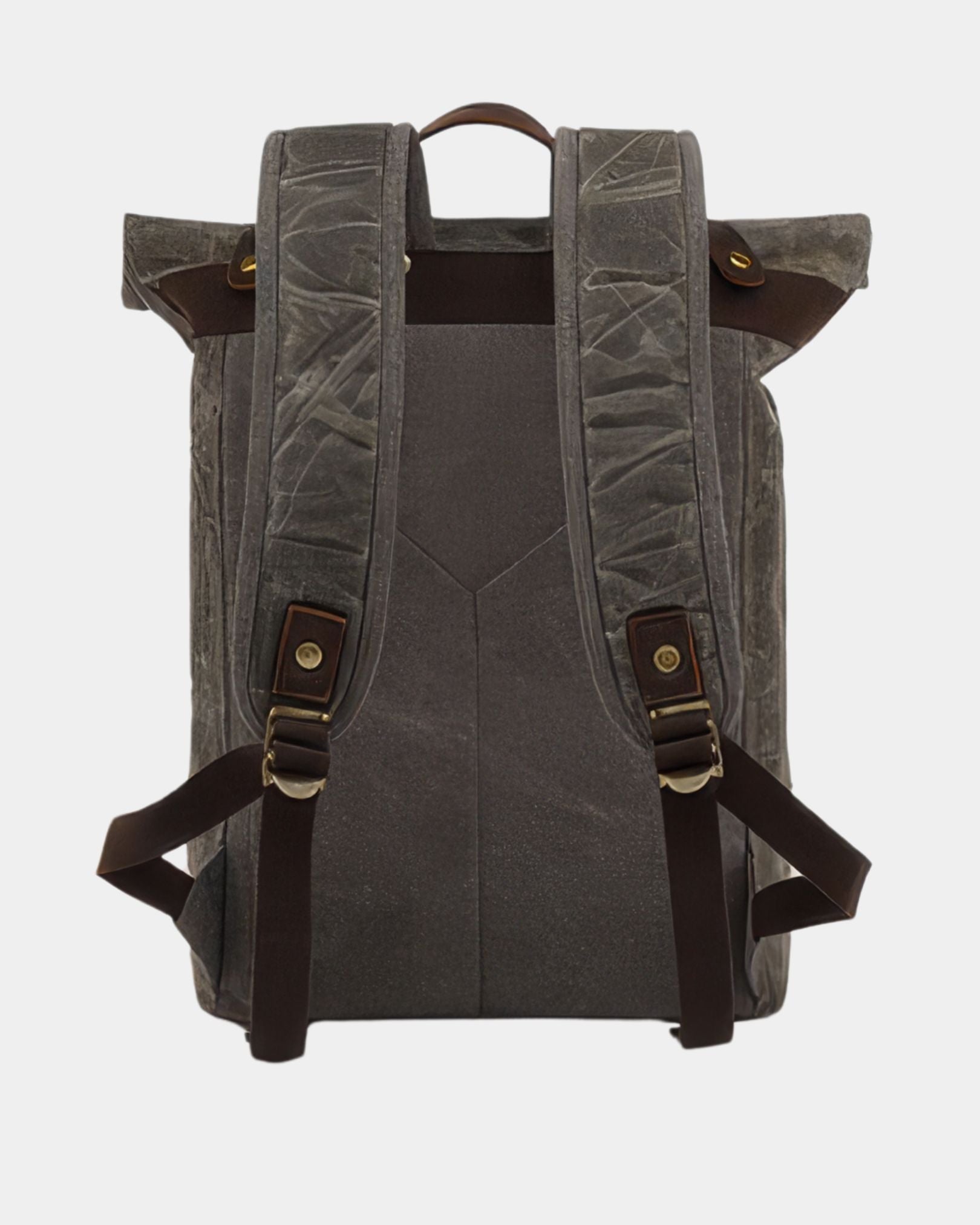 Wellington Waterproof Vintage Travel Backpack - Gray Back View