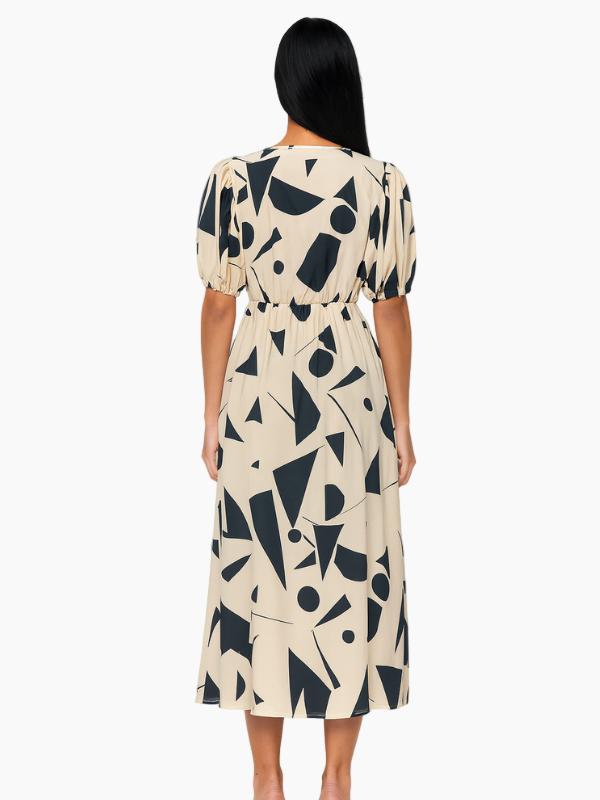 Elegant Women’s V-Neck Dress – Stylish & Comfortable Occasion Wear-Women's Dress-Hudson & Tate-Hudson & Tate