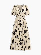 Elegant Women’s V-Neck Dress – Stylish & Comfortable Occasion Wear-Women's Dress-Hudson & Tate-Hudson & Tate