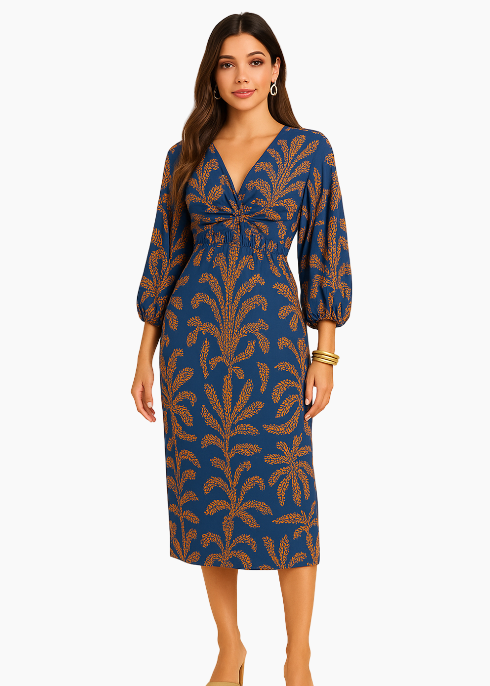 Women's Boho Wrap Maxi Dress – Elegant, Comfortable & Flowy-Dresses-Hudson & Tate-Hudson & Tate