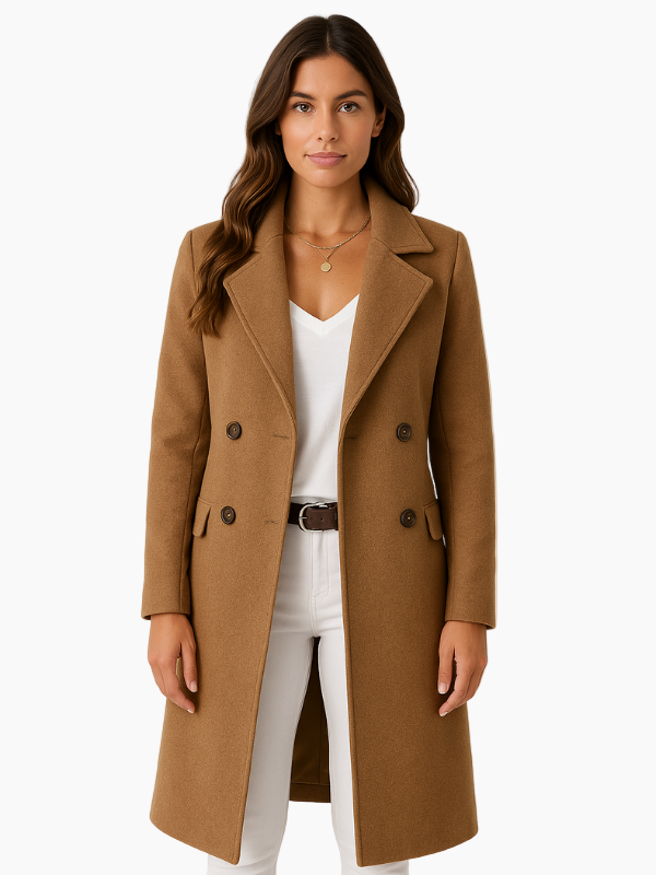 Women’s Chic Felt Jacket – Elegant, Warm & Tailored Outerwear-Coat-Hudson & Tate-Hudson & Tate