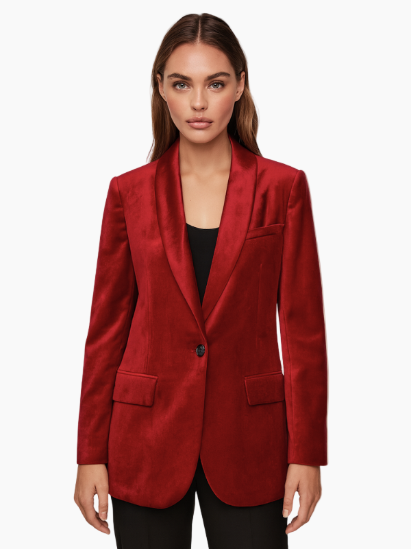 Women’s Oversized Velvet Blazer – Elegant, Soft & Statement Style-Blazer-Hudson & Tate-Hudson & Tate