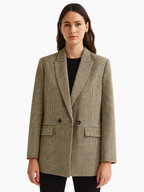 Women’s Plaid Double-Breasted Blazer – Timeless & Sophisticated Style-Blazer-Hudson & Tate-Hudson & Tate