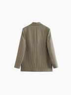 Women’s Plaid Double-Breasted Blazer – Timeless & Sophisticated Style-Blazer-Hudson & Tate-Hudson & Tate