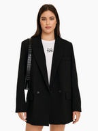 Women’s Tailored Straight Blazer – Elegant & Professional Office Wear-Blazer-Hudson & Tate-Hudson & Tate