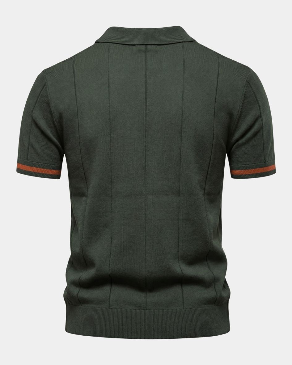 Clark Men's Knit Zip Polo Shirt