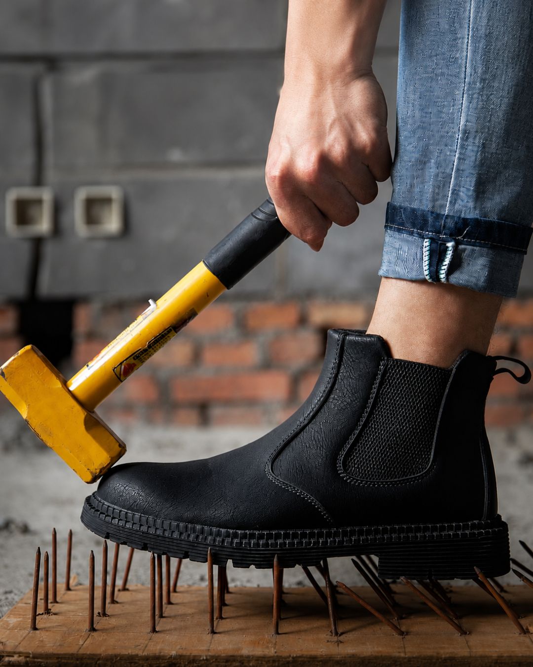 Men's Slip On Chelsea Work Boots-Hudson & Tate