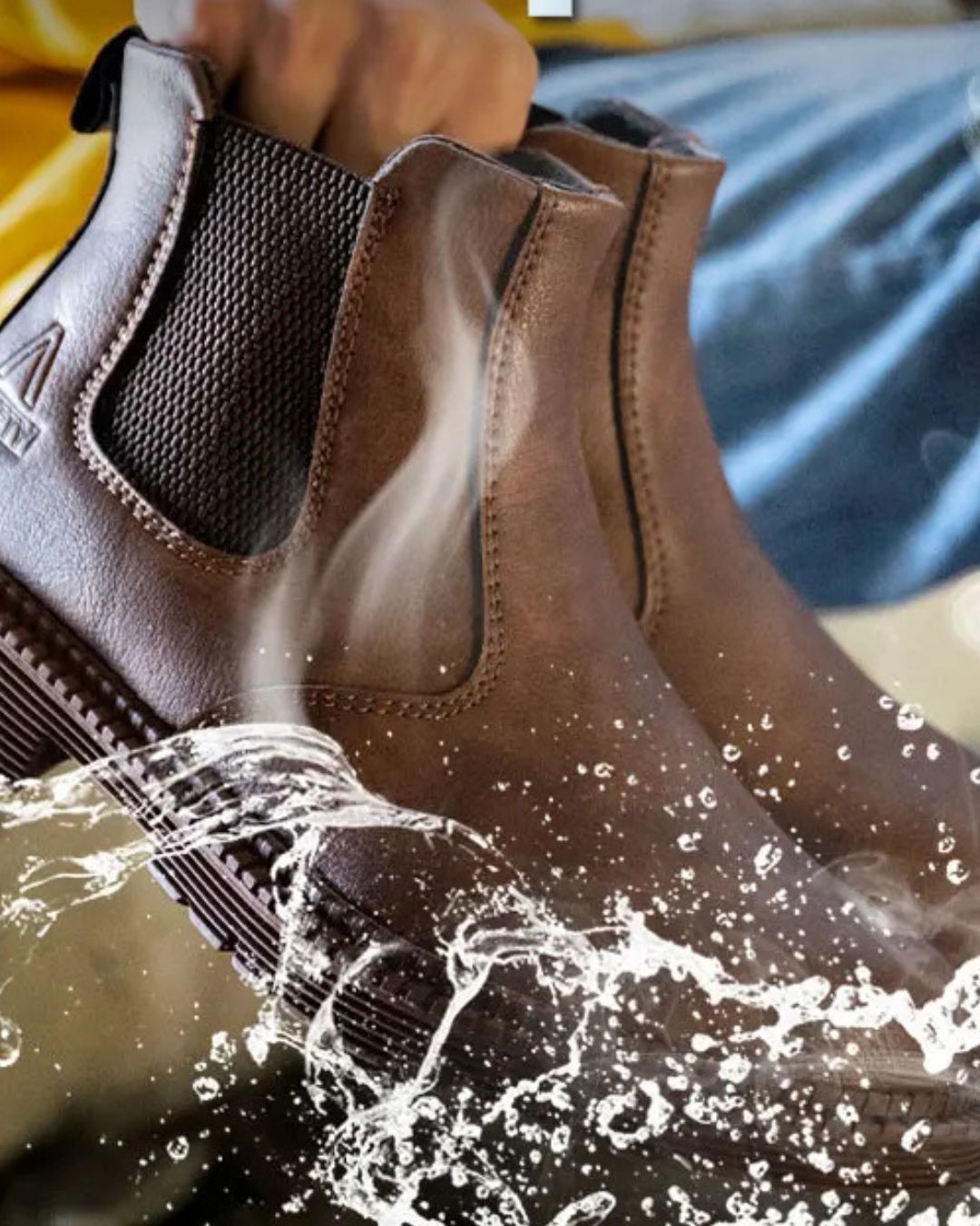 Men's Slip On Chelsea Work Boots-Hudson & Tate