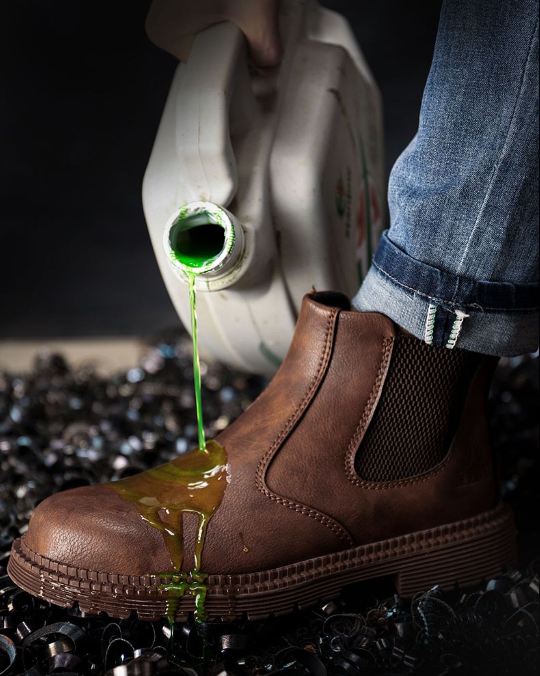Men's Slip On Chelsea Work Boots-Hudson & Tate