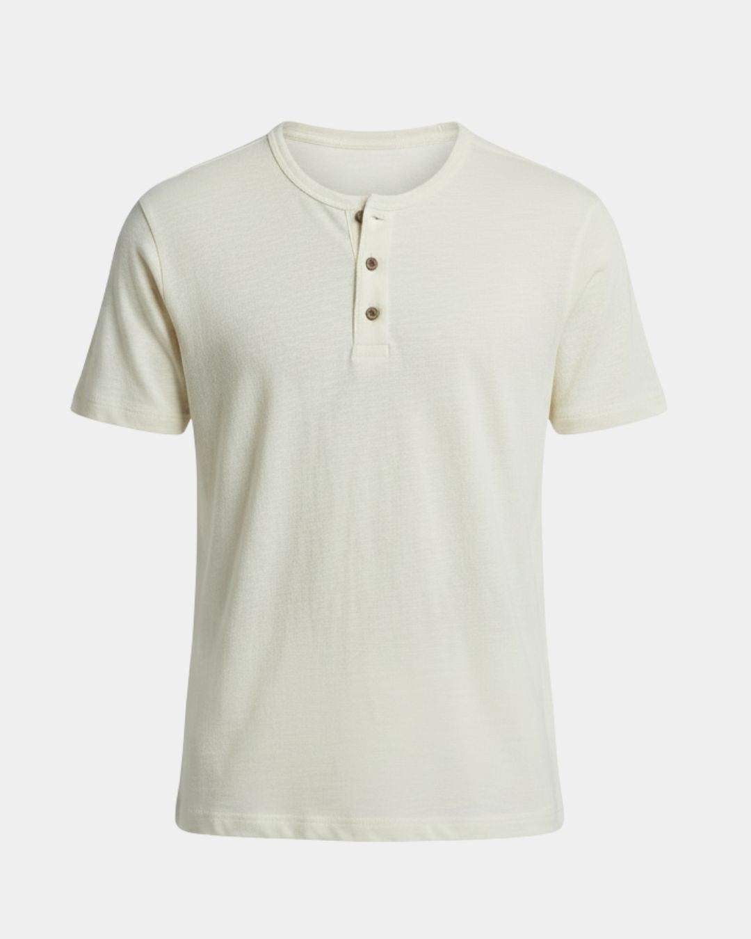 Padstow Men's Linen-Cotton Henley T-Shirt