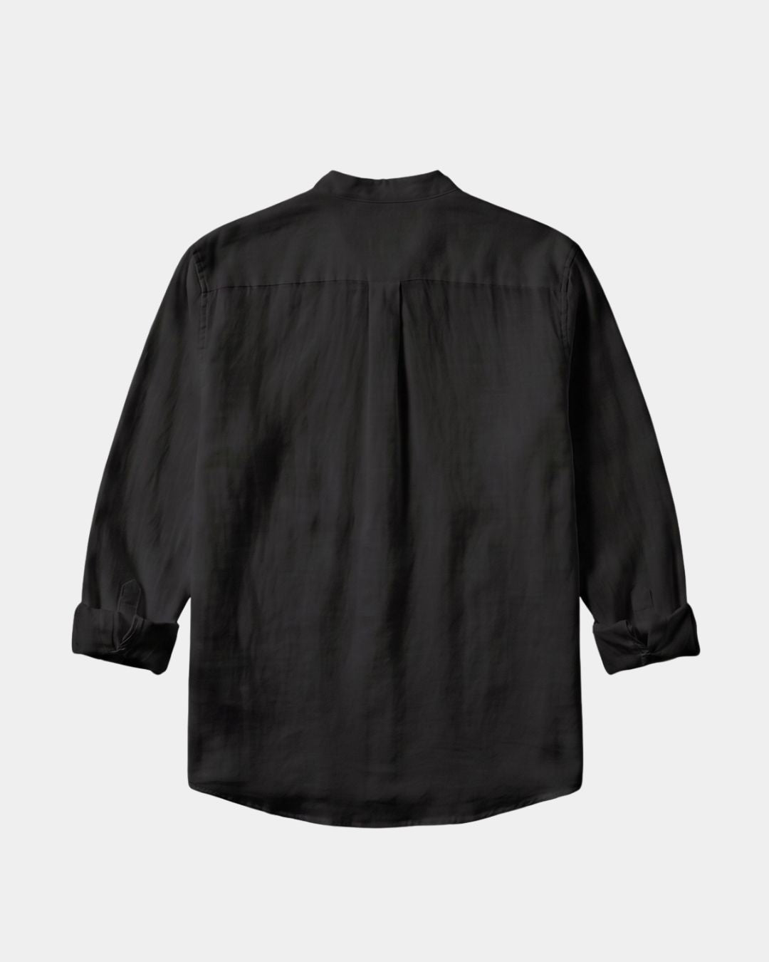 St Ives Men's Linen-Cotton Stand Collar Shirt