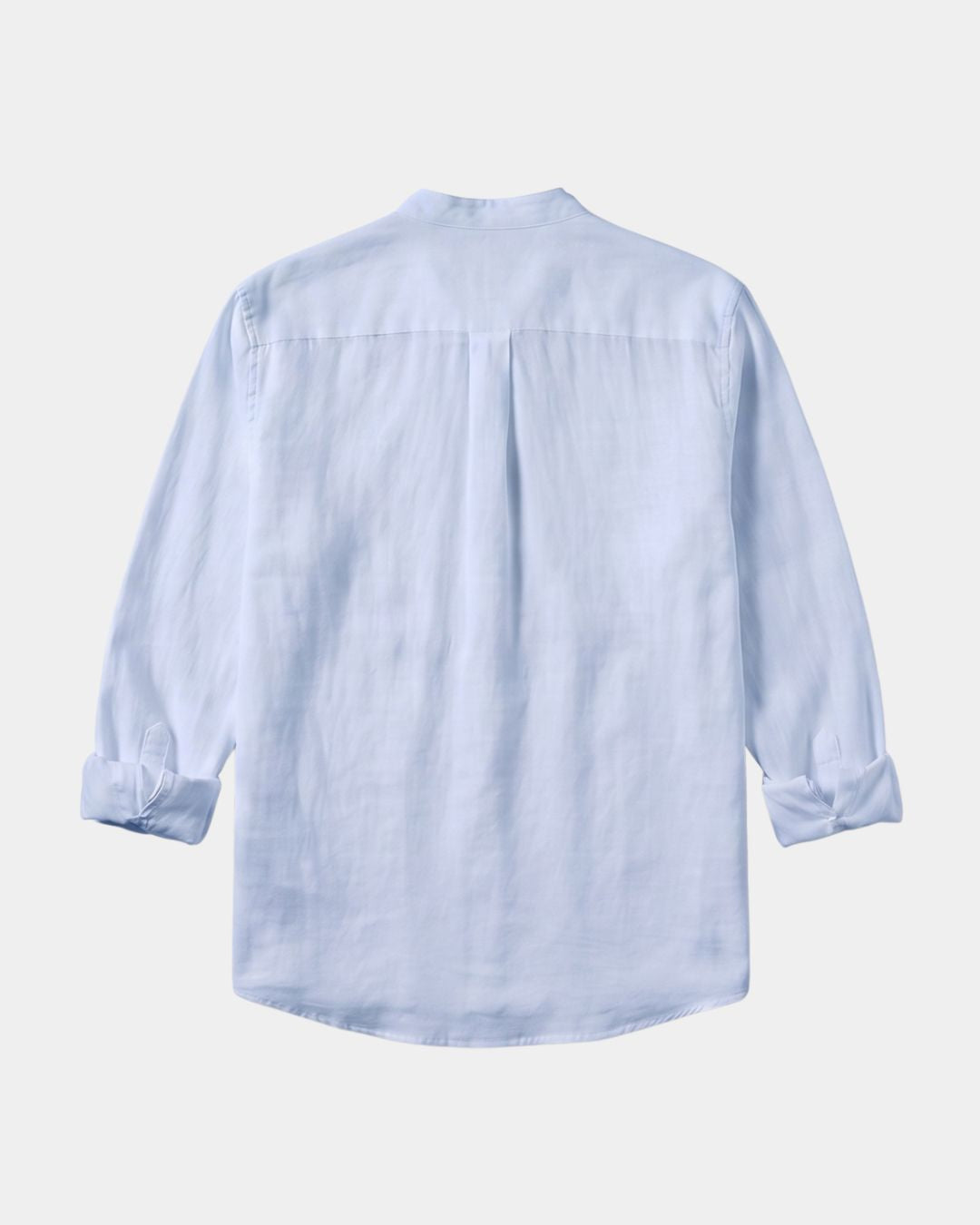 St Ives Men's Linen-Cotton Stand Collar Shirt