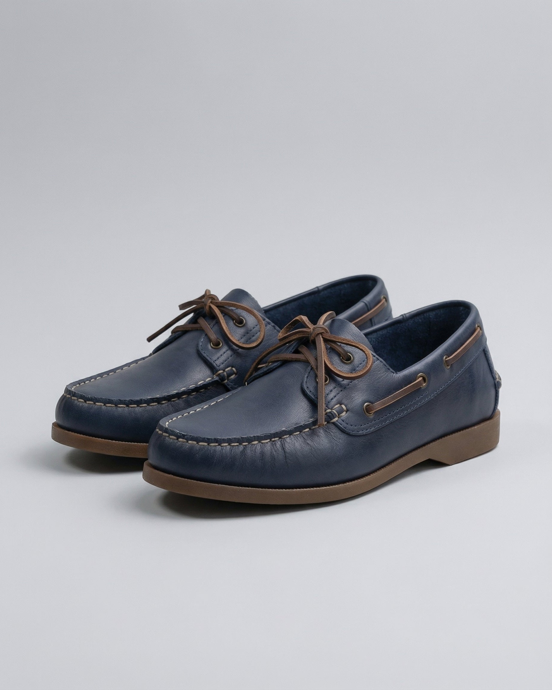 Hudson & Tate Tate Boat Shoe Navy - Front View