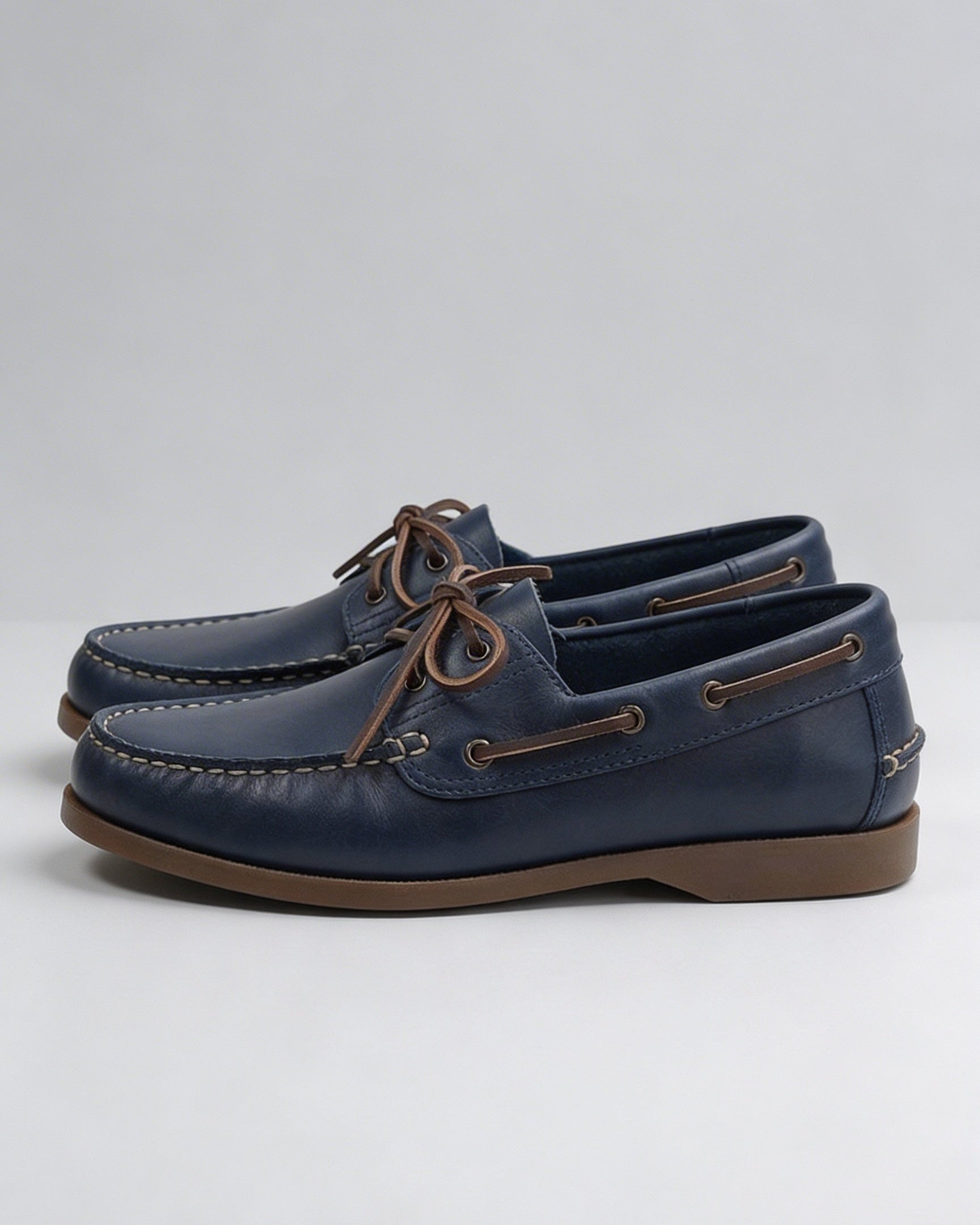 Hudson & Tate Tate Boat Shoe Navy - Side View